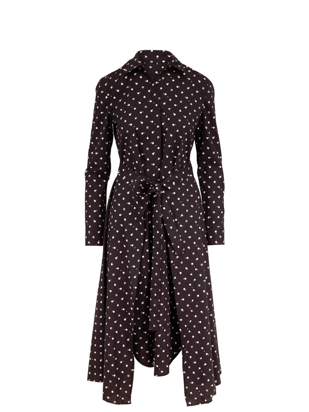 Rosetta Getty Black & White Polka Dot Apron Shirt Dress